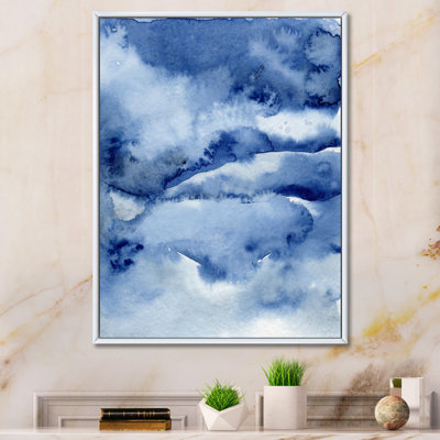 Watercolor Abstract Classic Blue - Painting on Canvas