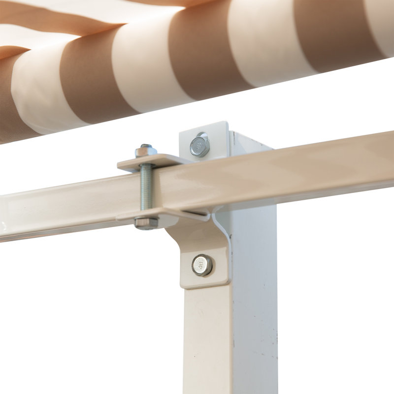Auvent rétractable, Multi-couleur, Rayé 1, H 0,01 po x l 96,5 po x P 155,5 po