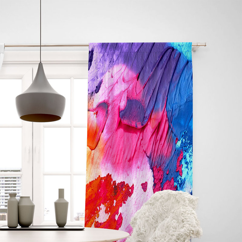 Rideaux semi-transparents abstraits, l 20 po x L 82 po