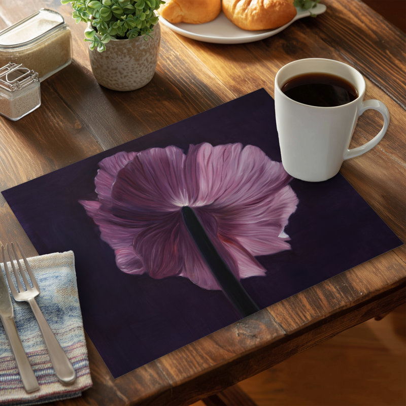 Napperon en pétales de polyester violet
