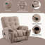 Fauteuil inclinable manuel pivotant surdimensionné de 39,8 po avec massage et chauffant-1739105415