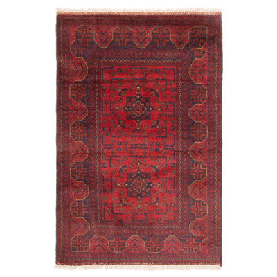 Tapis rouge Finest Khal Mohammadi 3 pi 4 po x 4 pi 10 po