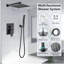 Système de douche à pluie mural moderne avec technologie d'injection d'air-96318445