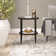 Hera 19.63'' Wide Round Side Table With Clear Glass Shelf