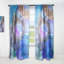 Rideau géométrique abstrait bleu luxueux - Art.-102030525