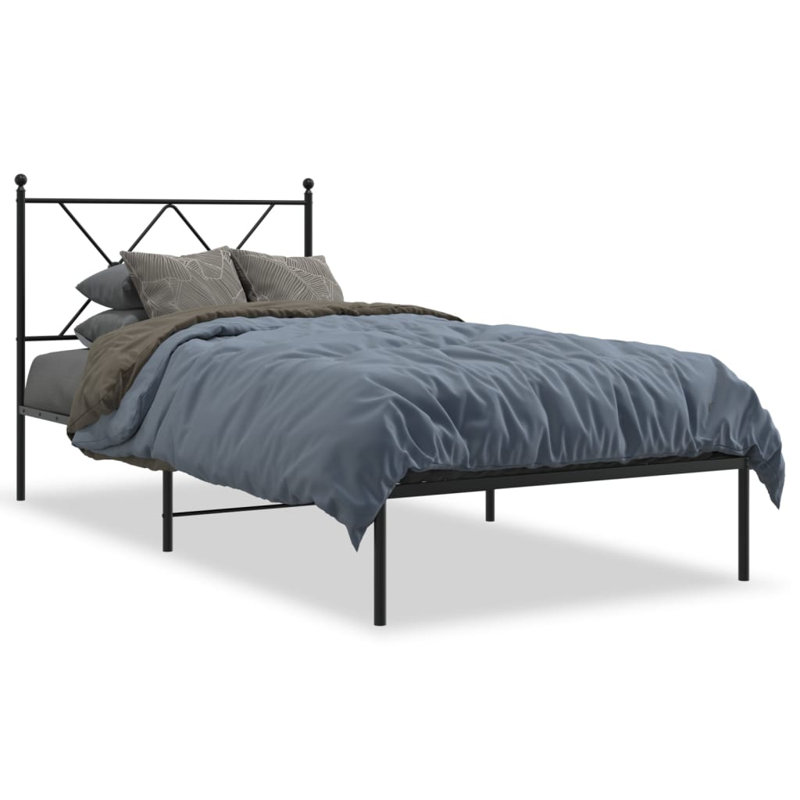 Corrstown Metal Bed, Black, Single (3')
