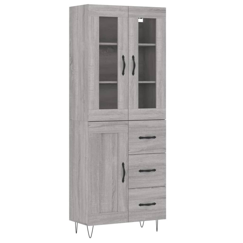 Rohando 3 Door Manufactured Wood Wardrobe, Grey Sonoma