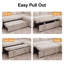 102" Modular Sectional Sleeper Sofa With Pull Out Bed/Reclining Backrest/Usb Ports/Table/Led Light/Storage Seat, 8 Seat Large U Shaped Sectional Couch, Tool-Free Assembly-2055885290