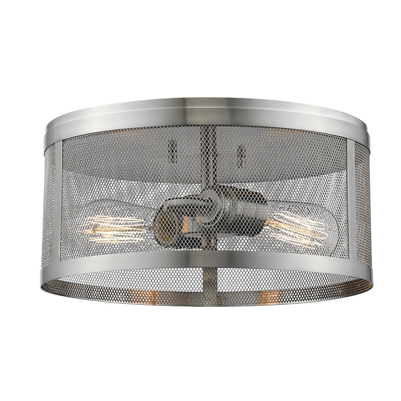 Alyria Steel Flush Mount, Brushed Nickel