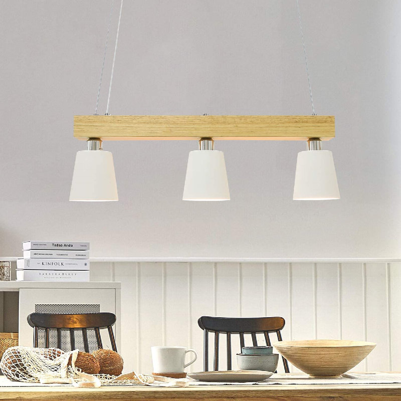 Dasaun 3 - Light Kitchen Island Pendant, White