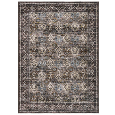 Tapis vintage lavable floral pour le bureau du salon et de la salle à manger