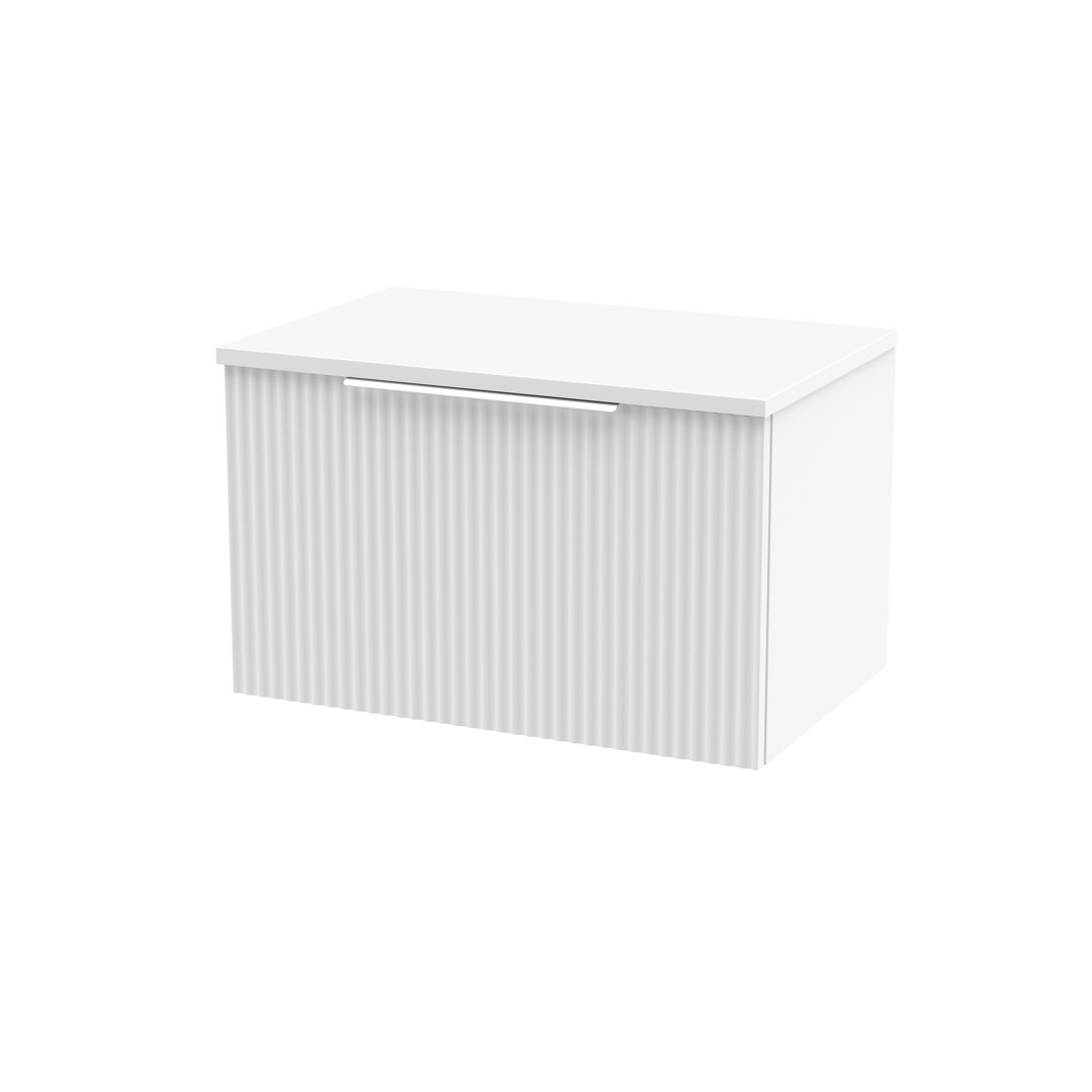 Fluted 600mm Wall Hung Single Vanity with Worktop