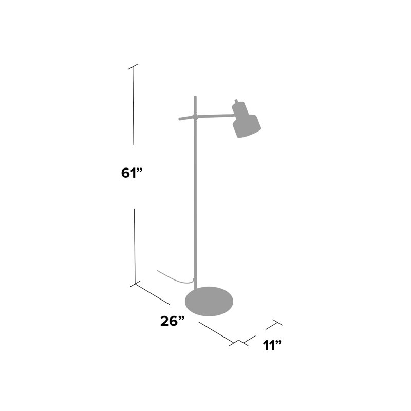 Lampadaire de travail 61" Chrysanthe
