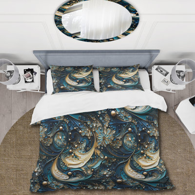 Ensemble de housse de couette Celestial Ethereal Paisley I