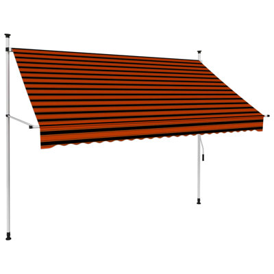 Dakota Fields 250 cm W x 120 cm D Polyester Retractable Patio Awning