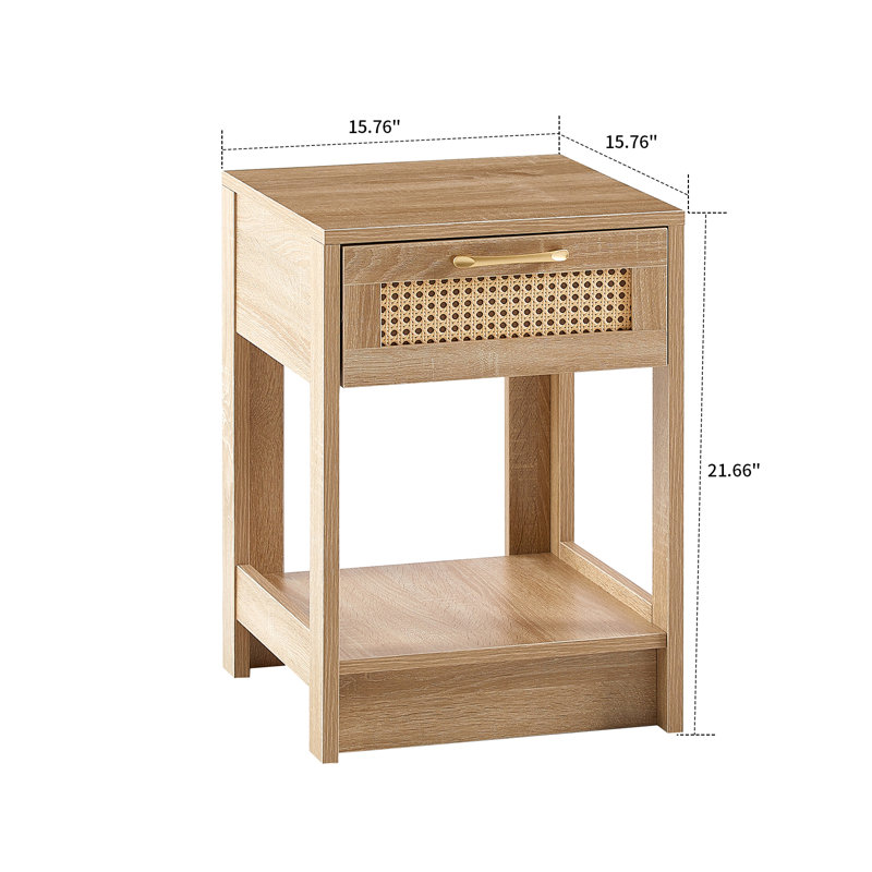 15.76'' W Nightstand, Natural