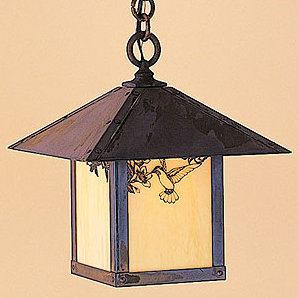 McLoud Outdoor Hanging Lantern, Empty, Pewter, Off White
