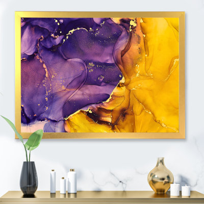 «Mauve et or», impression sur toile