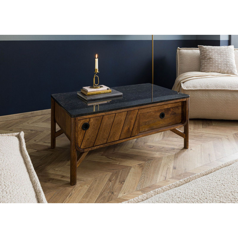 LOS ANGELES Coffee Table with Storage, Black
