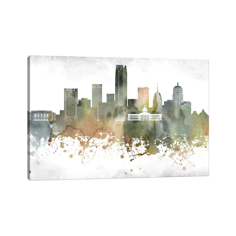 Oklahoma Skyline 1 Piece Wrapped Canvas Painting, 30.48 cm H x 45.72 cm W