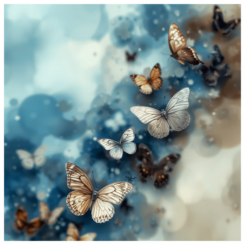 Tapis de bain Butterflies In Flight, L 24 po x L 17 po