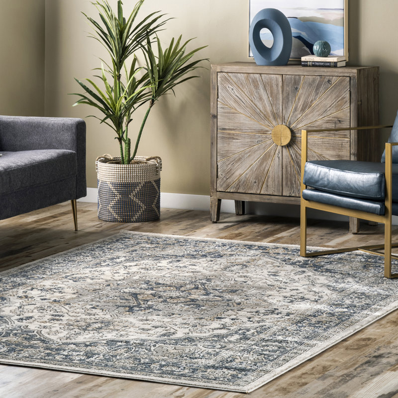 Darcie Traditional Medallion Area Rug, Rectangle 4' x 6'