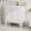 Meuble-lavabo de style rétro 30 po avec lavabo-2101462589