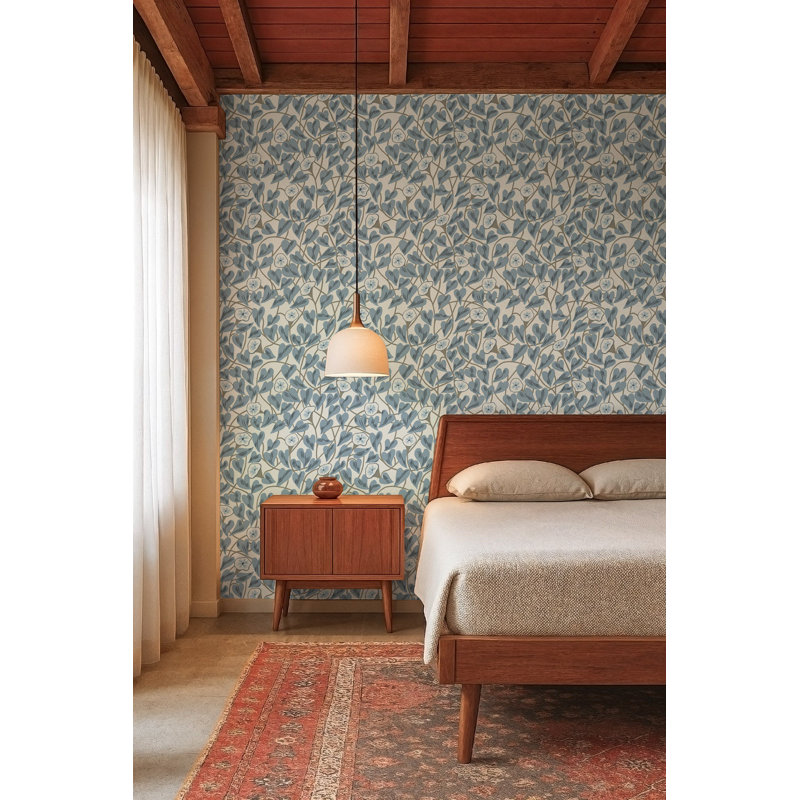 Climbing Vine - Wallpaper, Linen Stone, Peel & Stick, Self-Adhesive