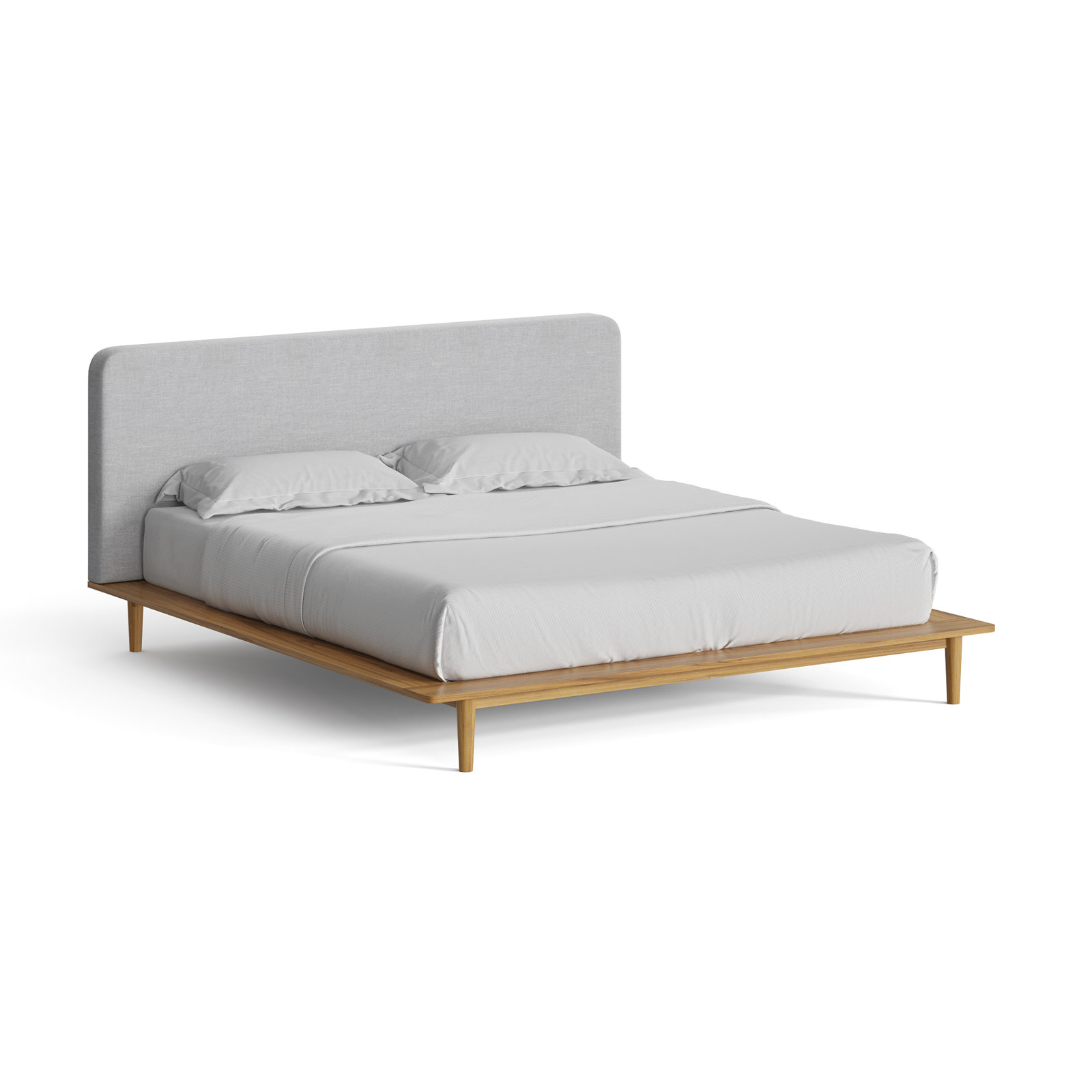 Alab Upholstered Bed, King, Natural