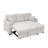 76.5" Linen Blend Upholstered Sectional With Pull-Out Bed And Chaise Storage-149537089