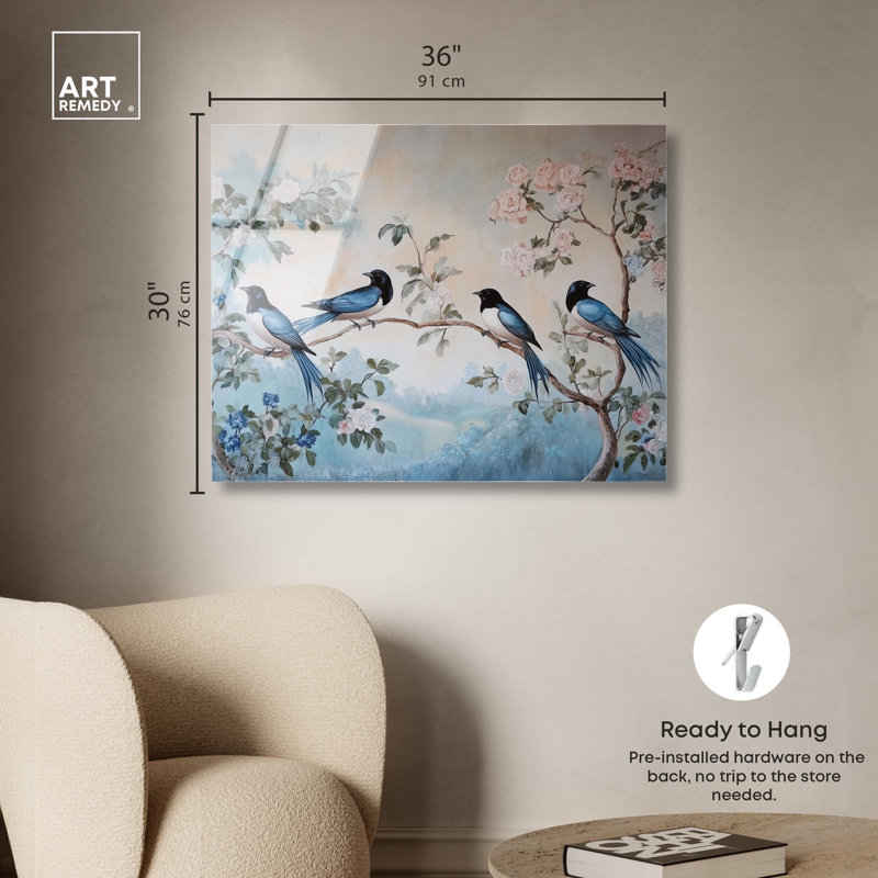 «Botanical Echoes», reproduction d'art acrylique sur toile par Art Remedy, H 30 po x l 36 po