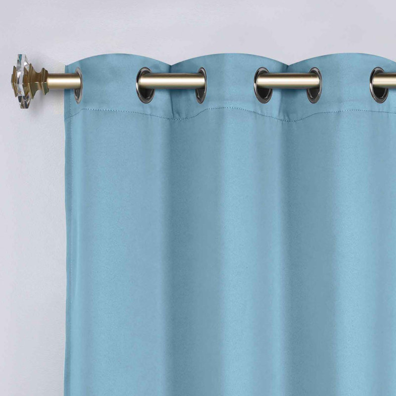 Paire de rideaux obscurcissant avec œillets Millendon, Bleu pâle, L 42 po x L 63 po