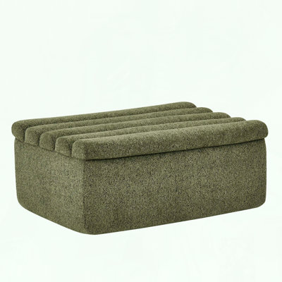 Modular Ottoman with Soft Chenille Fabric and No-Assembly Setup
