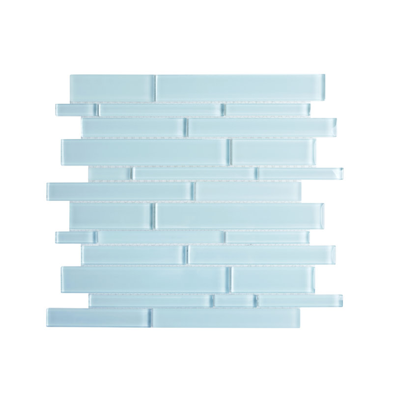 Premium Glass Mosaic Tile, Baby Blue