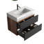 Meuble-lavabo de salle de bain avec lavabo en quartz-549499952