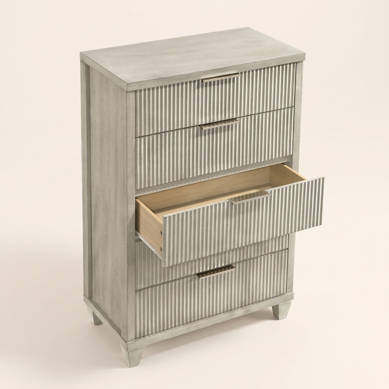 Commode 5 tiroirs Aurelin, Anti-blanc