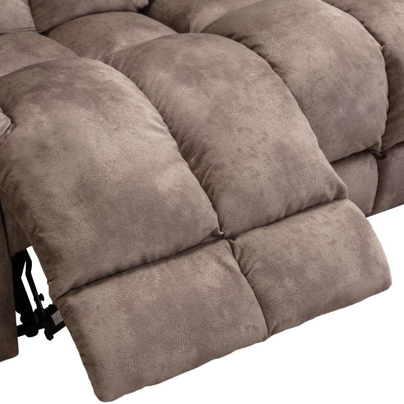 2-Piece Manual Reclining Living Room Set, Brown