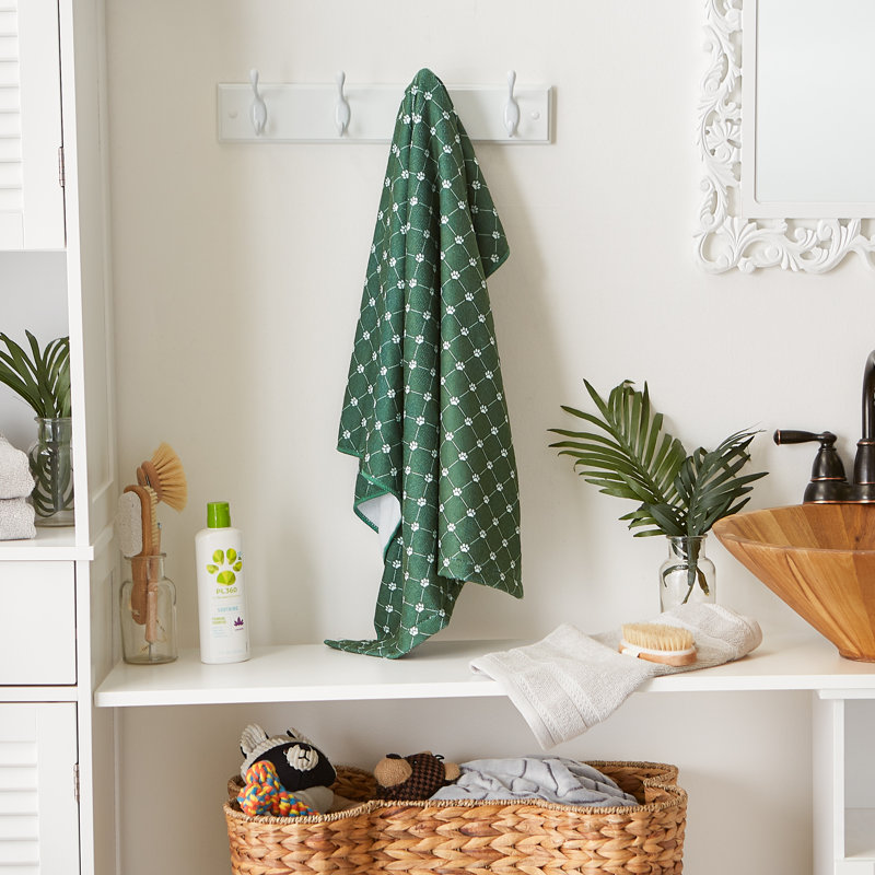 Hobgood Ultra Light Bath Towel, Green 