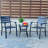E-Coated Iron Terrace Dining Chairs – Set of 2, All-Weather Outdoor Metal Chairs-1460796166
