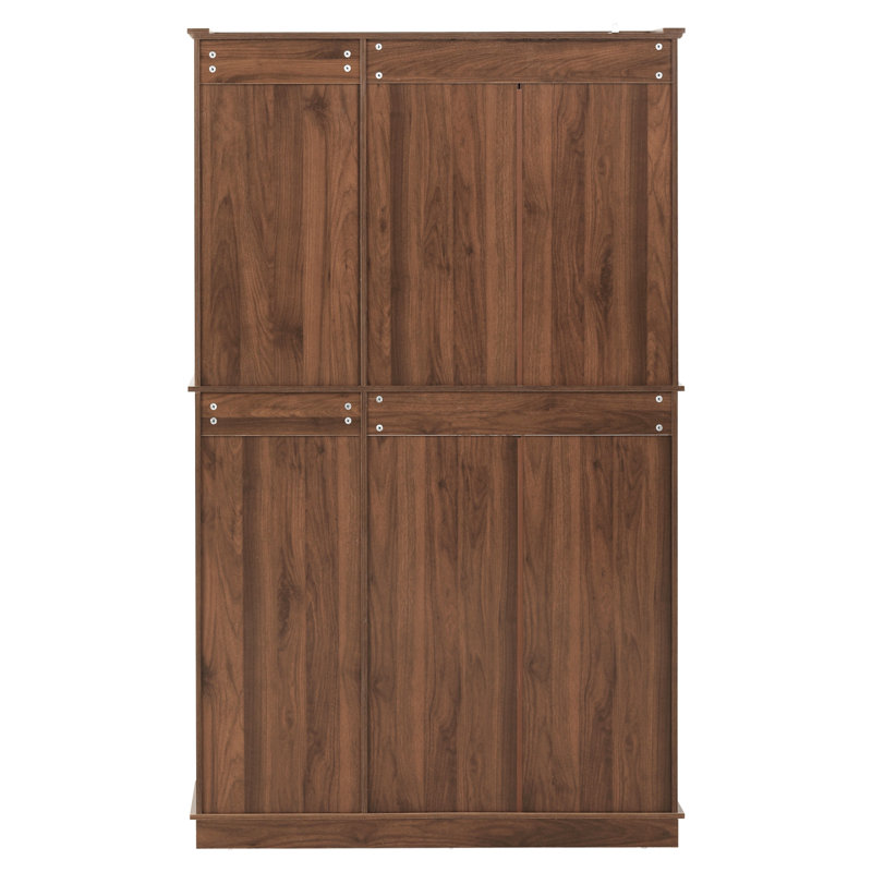 72" Kitchen Pantry for Kitchen, Entryway & Bathroom, Brown