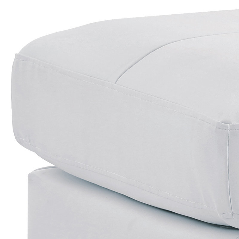 Newbury Ottoman, White, White