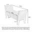 Banc de rangement en chenille bleue