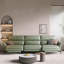 Canapé modulaire vert en cuir véritable-429046765
