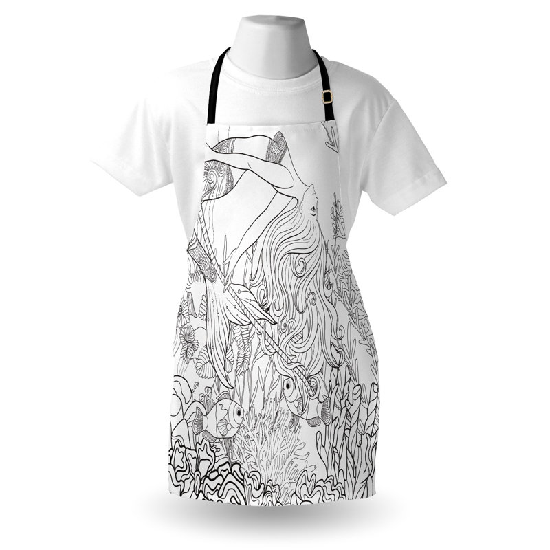 No Pattern Bib Apron
