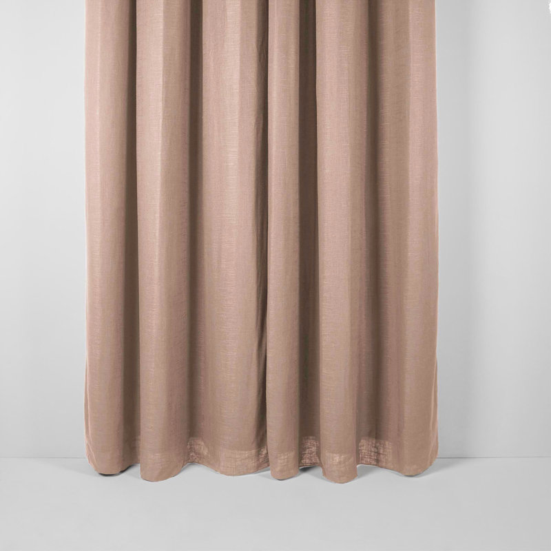 Bellavista Room Darkening Curtain Single Panel, Width 200 x Drop 280cm, Light Pink