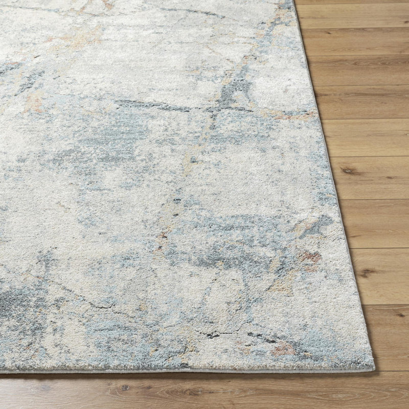 Amaurion Modern Machine Woven Area Rug, Rectangle 5'3" x 7'
