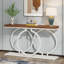 Coito 355.6cm Solid Wood Top Console Table-2107424725-2107386529
