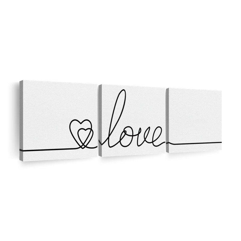 " Love Lines " by Avery S 3 - Pieces, 8" H x 26" W x 1" D