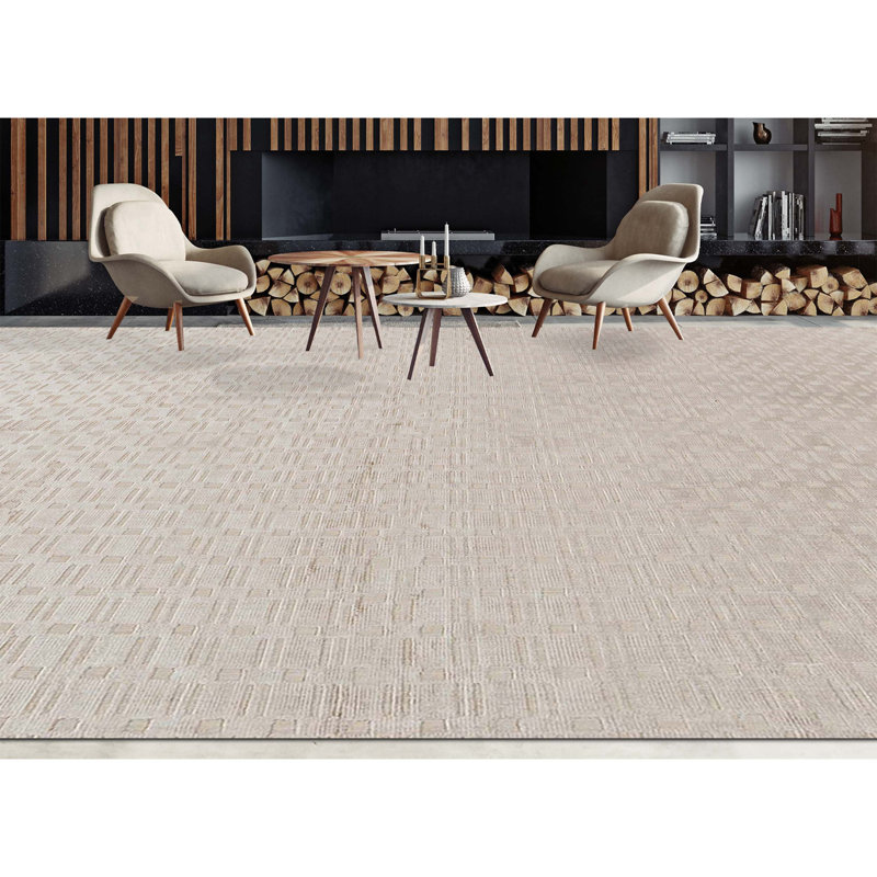Geometric Area Rug in Camel