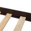 Lit simple superposé au dessus d'un lit double avec tiroirs de rangement, lit superposé en bois avec échelle et garde-corps - Espresso